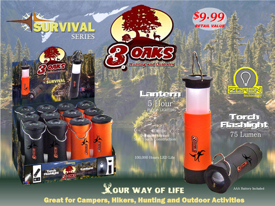 3 oaks rechargeable flashlight 3 Oaks Flashlight Lantern
