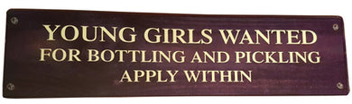 Humor - Young Girls Wanted